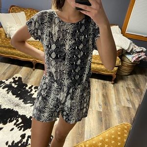 reborn J | snake print romper